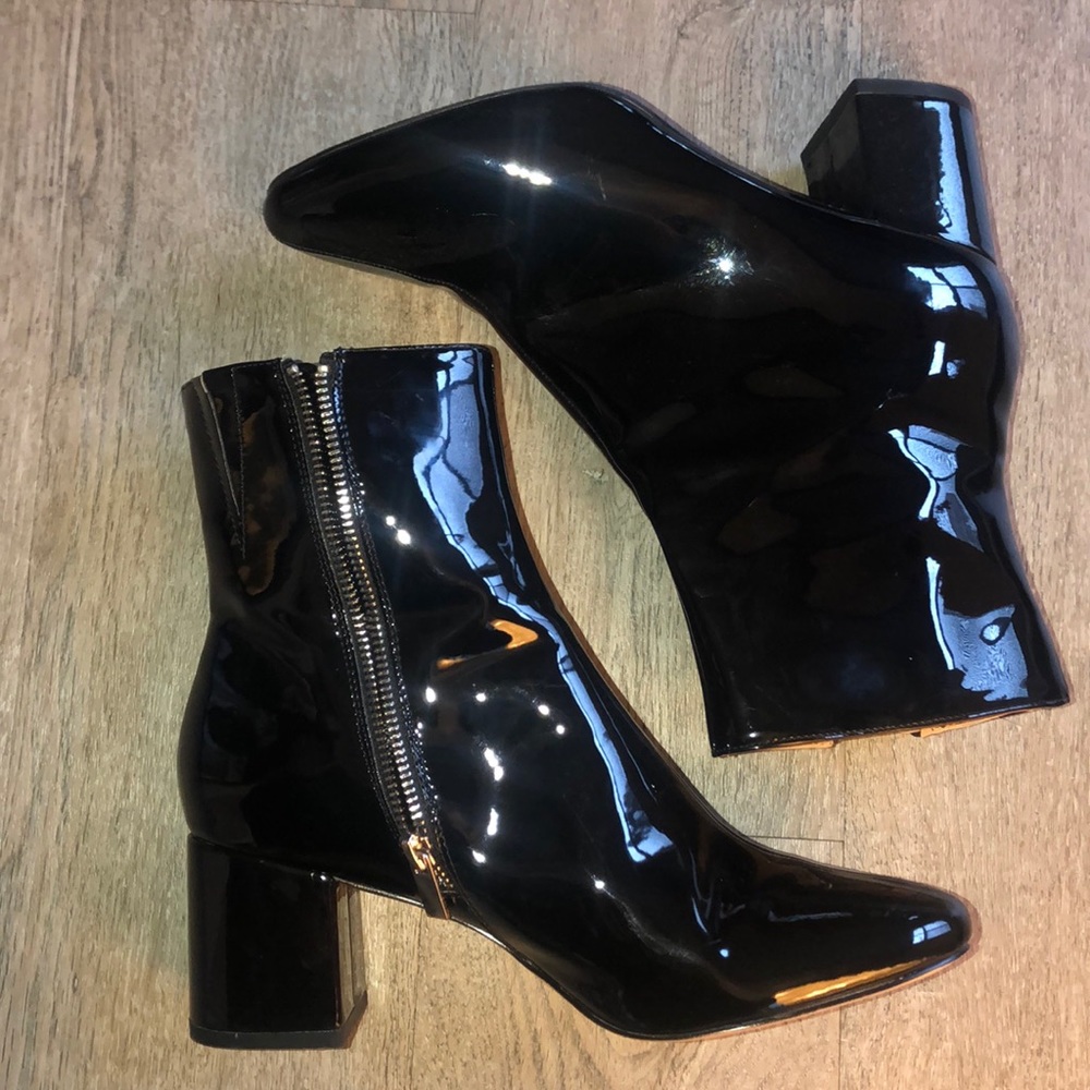 Black Patent Leather Boots